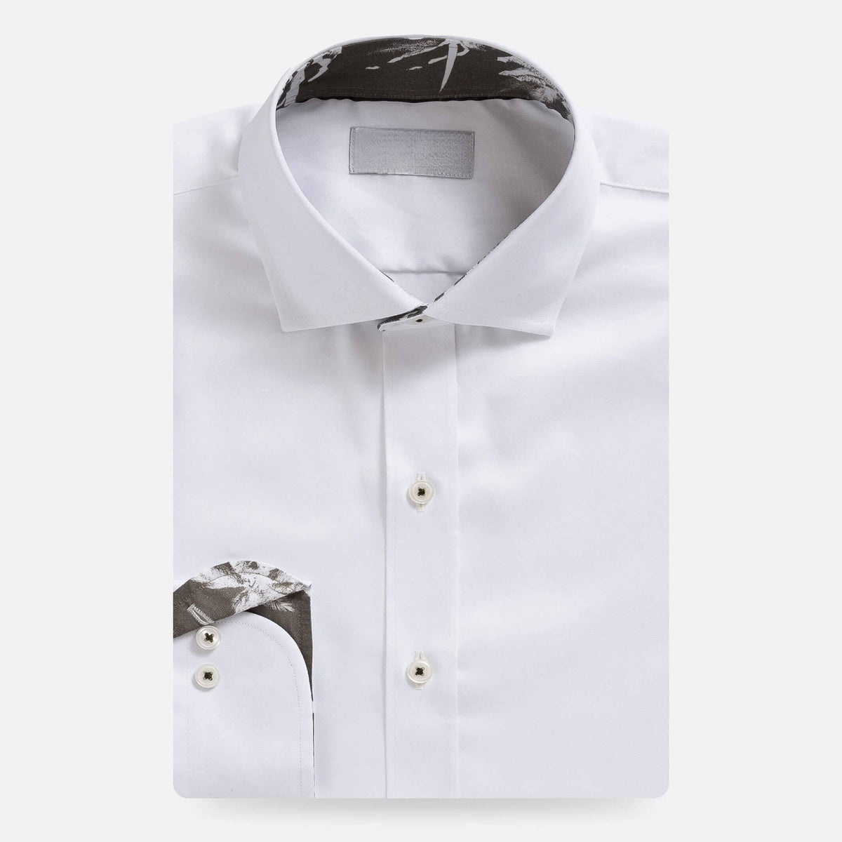 Madison Fine Twill with Palm Contrast Collar Custom Shirt CX7