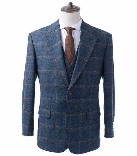 Blue Plaid  Suit