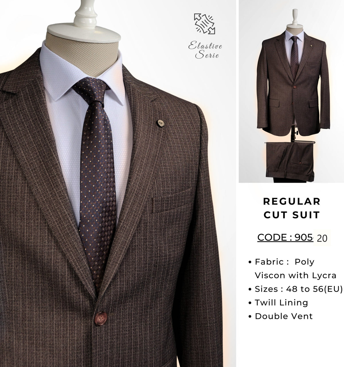 Brown Regular Cut Suit 905_20