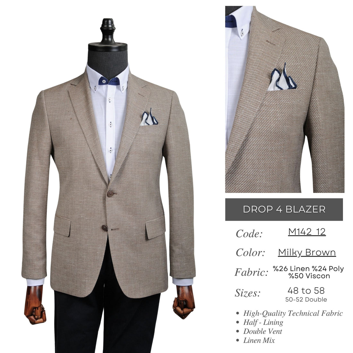 Milky Brown Drop 4 Blazer M142_12