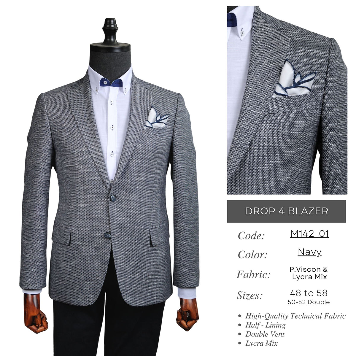 Navy Drop 4 Blazer M142_01